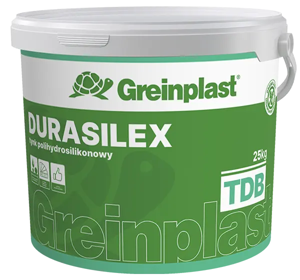 Polyhydrosilicone dashed textured plaster Durasilex GREINPLAST TDB